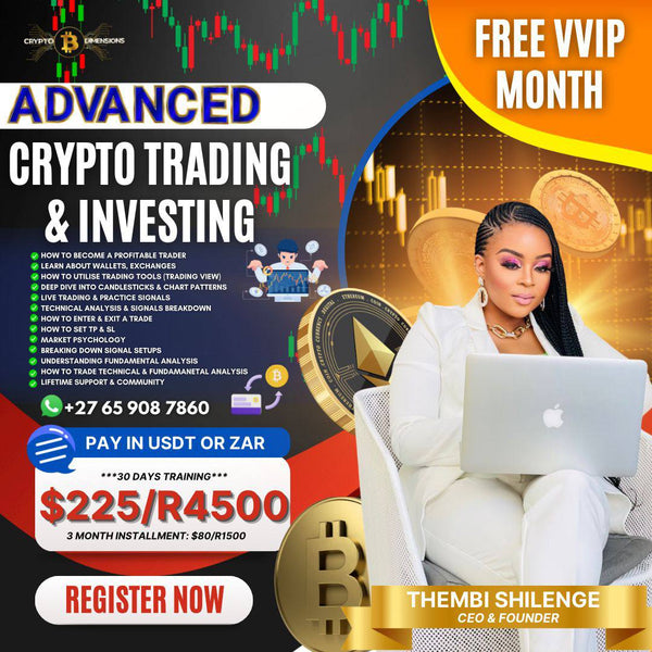 Advanced crypto trading and investing course poster